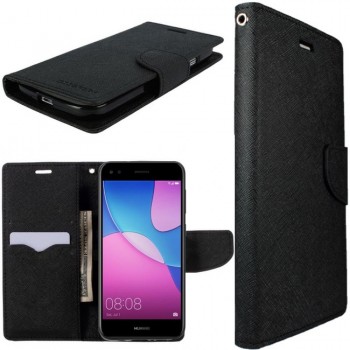 Atverčiamas juodas dėklas (Huawei P9 LITE MINI)